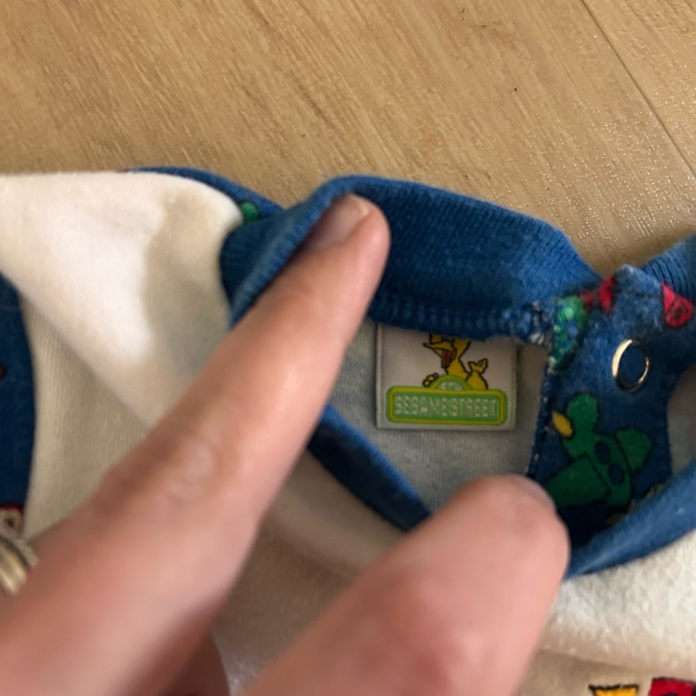 Sesame Street Blue and White Baby Outfit - Picture 3 of 3